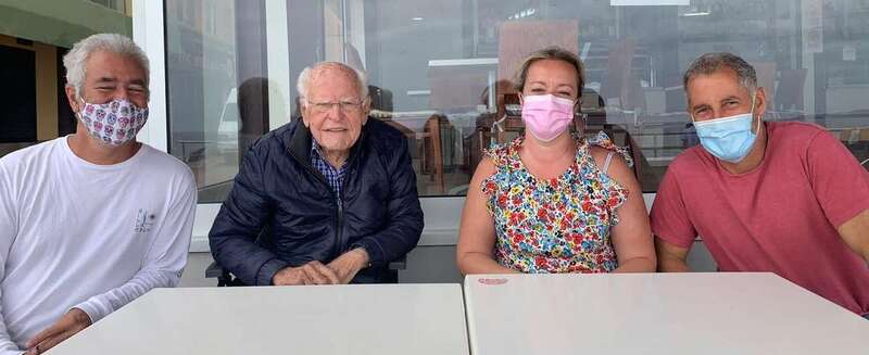 Sonsoles Martín y Gonzalo Acosta, esta mañana en la capital grancanaria/TA.